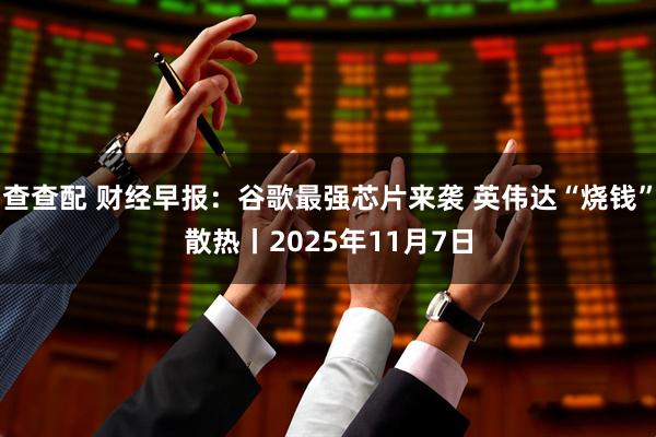 查查配 财经早报：谷歌最强芯片来袭 英伟达“烧钱”散热丨2025年11月7日